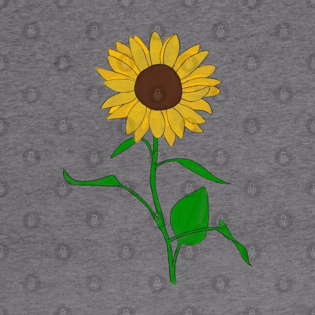 Hand drawn sunflower by Literallyhades 